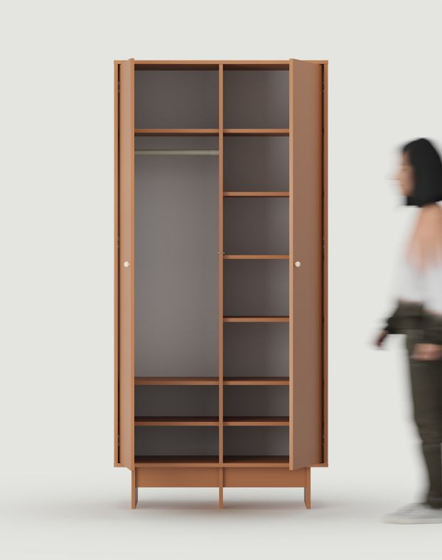 Hluboká skříň s tyčí ve stylu JAPANDI KABE SZK05