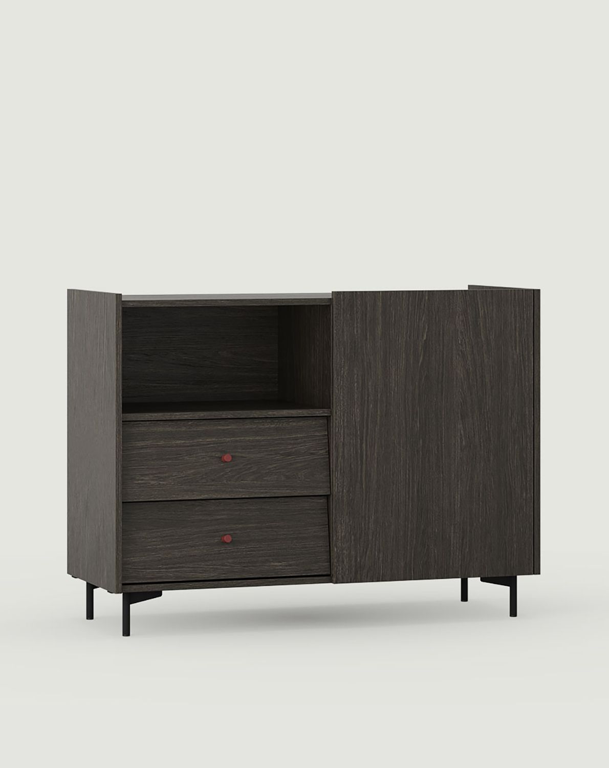 Komoda SKRA SKR28
Barva: dub espresso
Noha: černá
Úchytka: burgundský knoflík