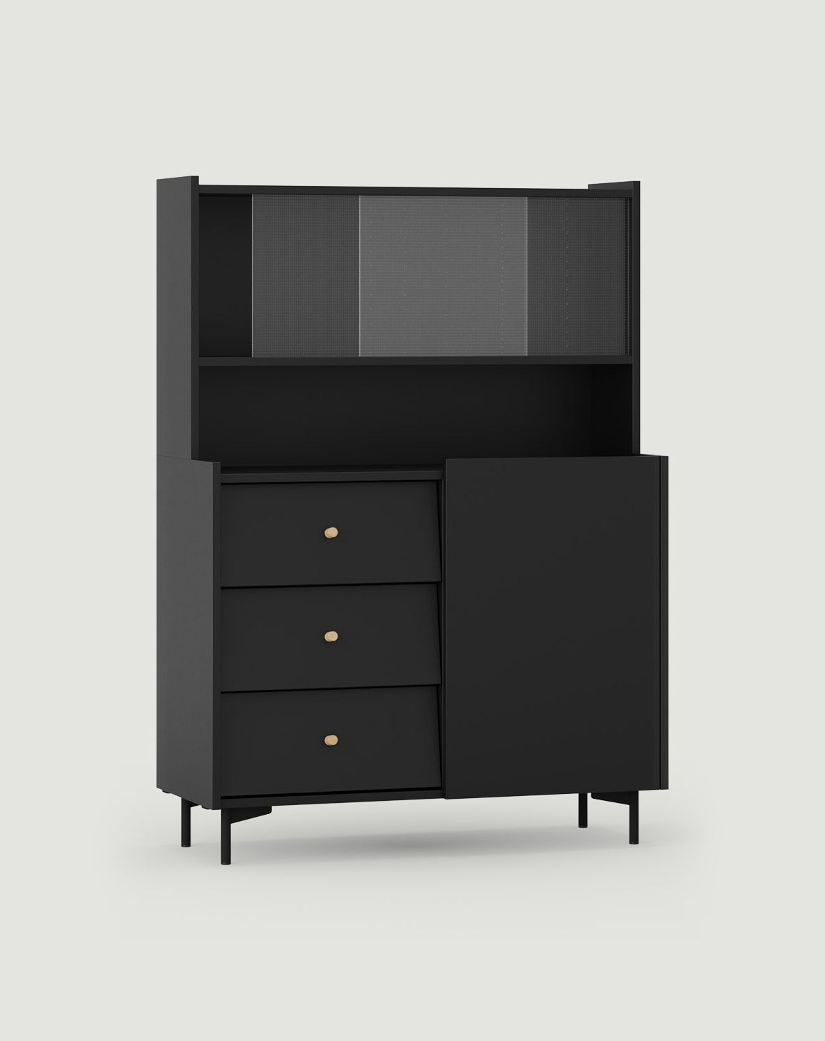 Příborník SKRA SKR44
Barva: černý onyx
Noha: černá
Úchytka: dubový knoflík