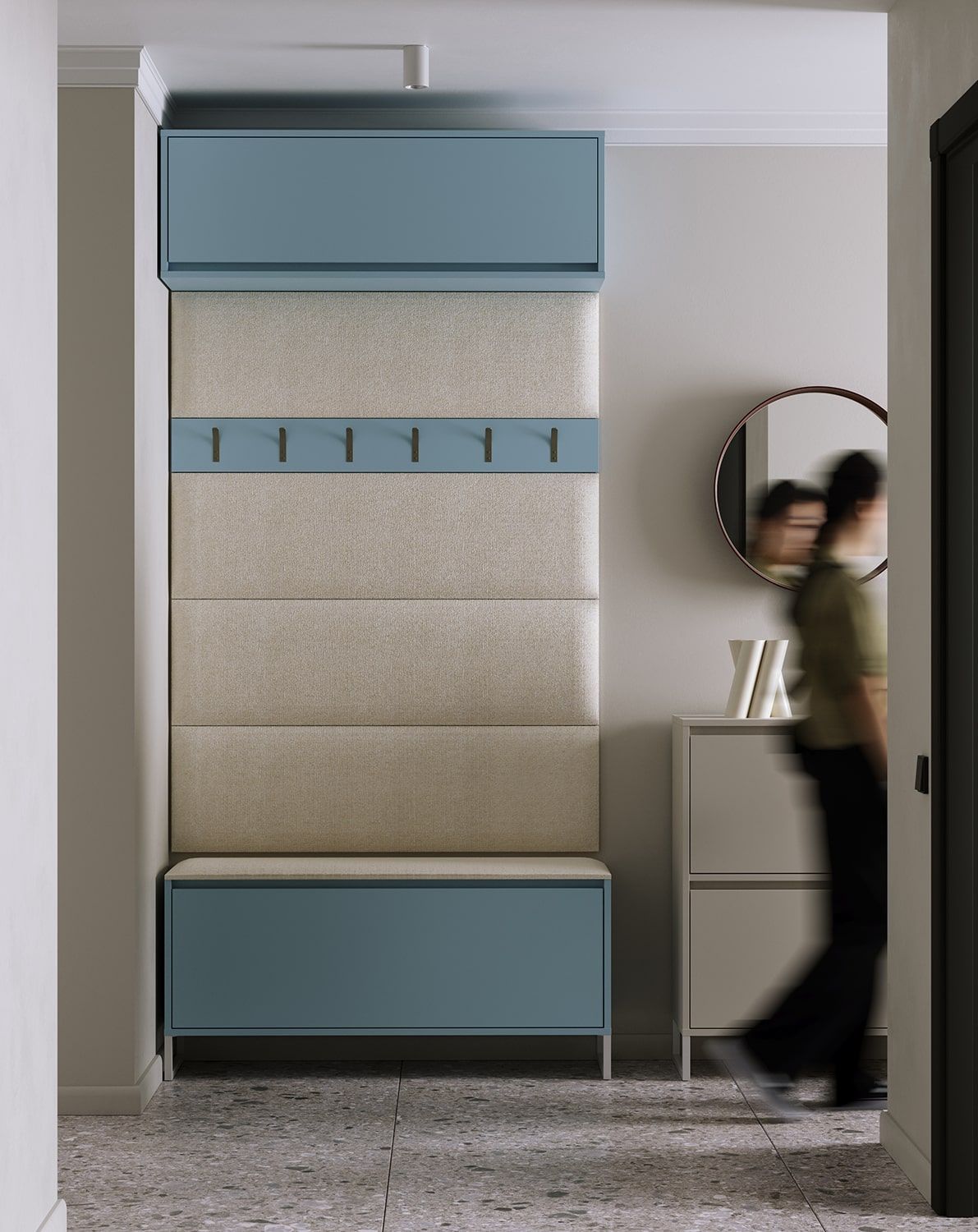 Čalouněný stěnový panel P02
Barva materiálu čalounění: Terra 01