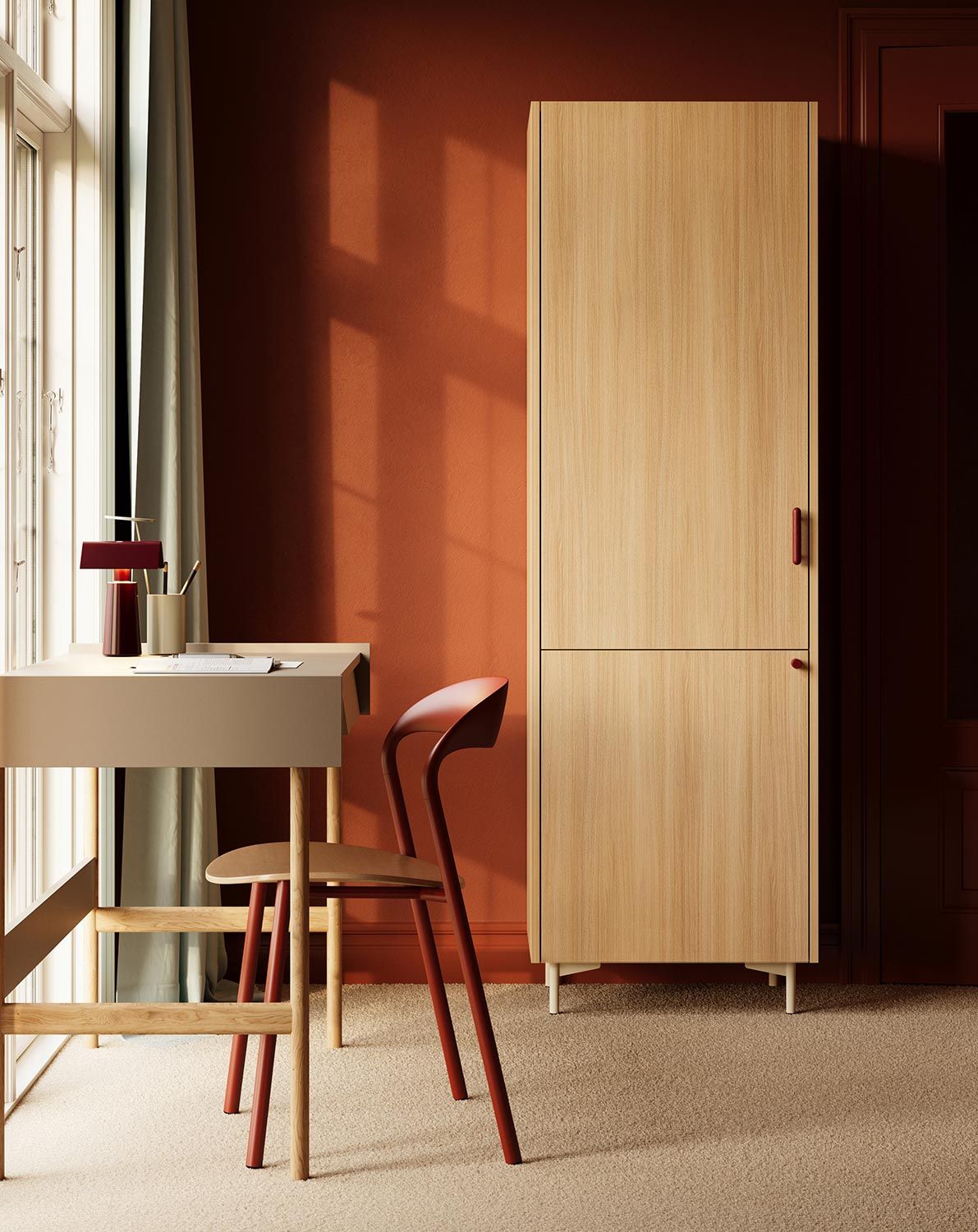 Podstavec SKRA SKR74
Barva: pískový dub
Horní rukojeť: doutníková burgundská
Spodní rukojeť: burgundský knoflík
Noha: Mléčná dráha