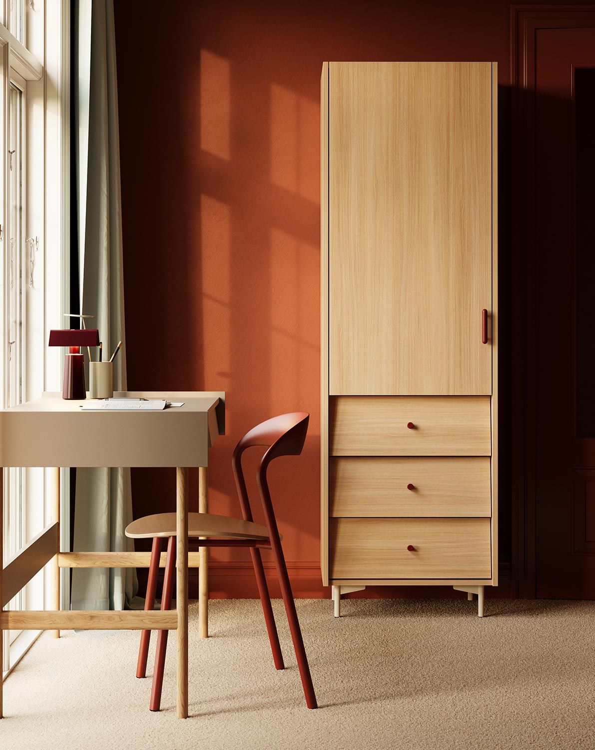 Podstavec SKRA SKR76
Barva: pískový dub
Horní rukojeť: doutníková burgundská
Spodní rukojeť: burgundský knoflík
Noha: Mléčná dráha