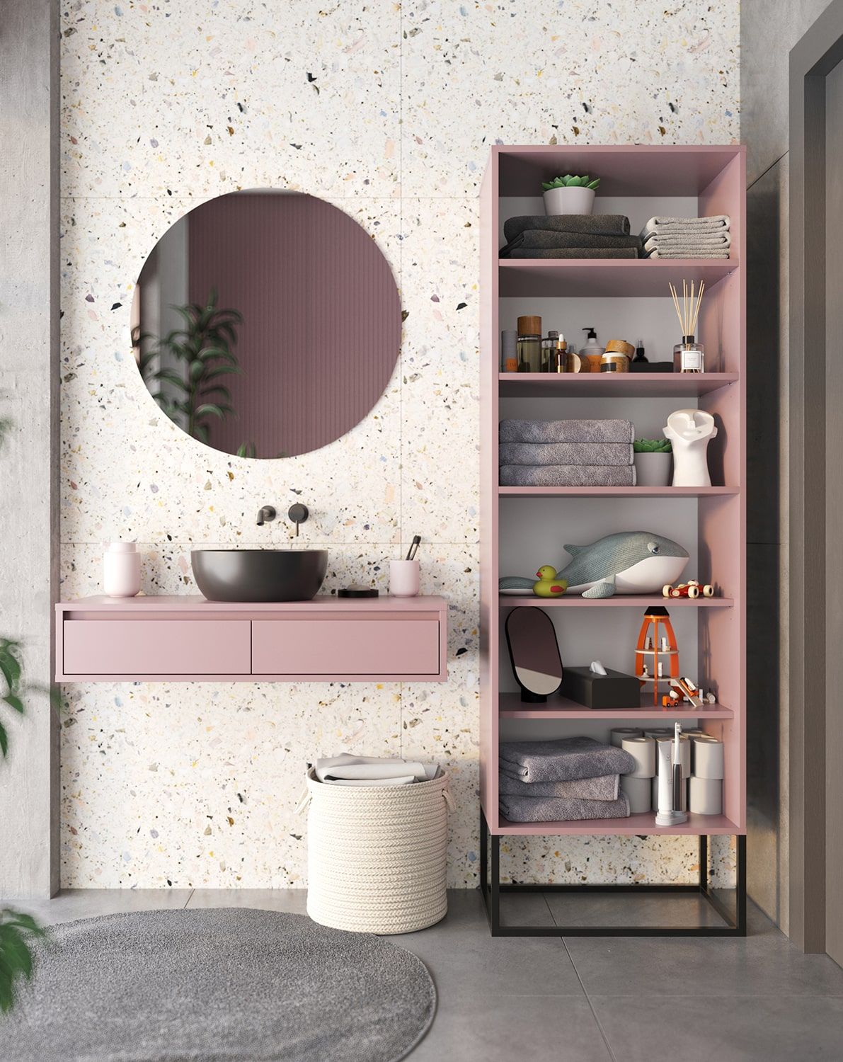 Podstavec ODIS OS3
Barva: Antique Rose
Barva nohou: ODIS Steel Black