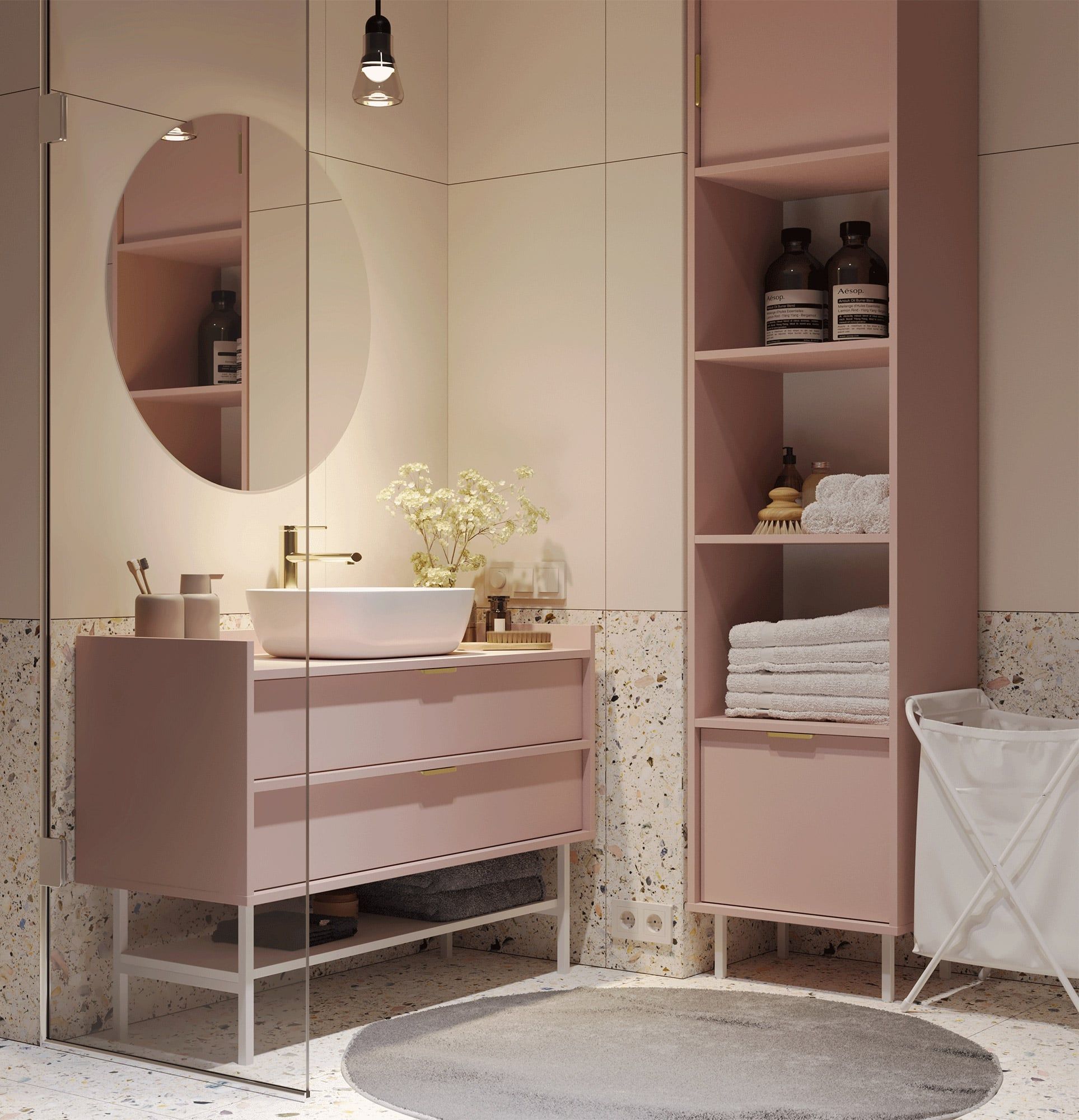 Podstavec SIGI SS1
Barva: Antique Rose
Noha: bílá
Rukojeť: LING Gold
                            