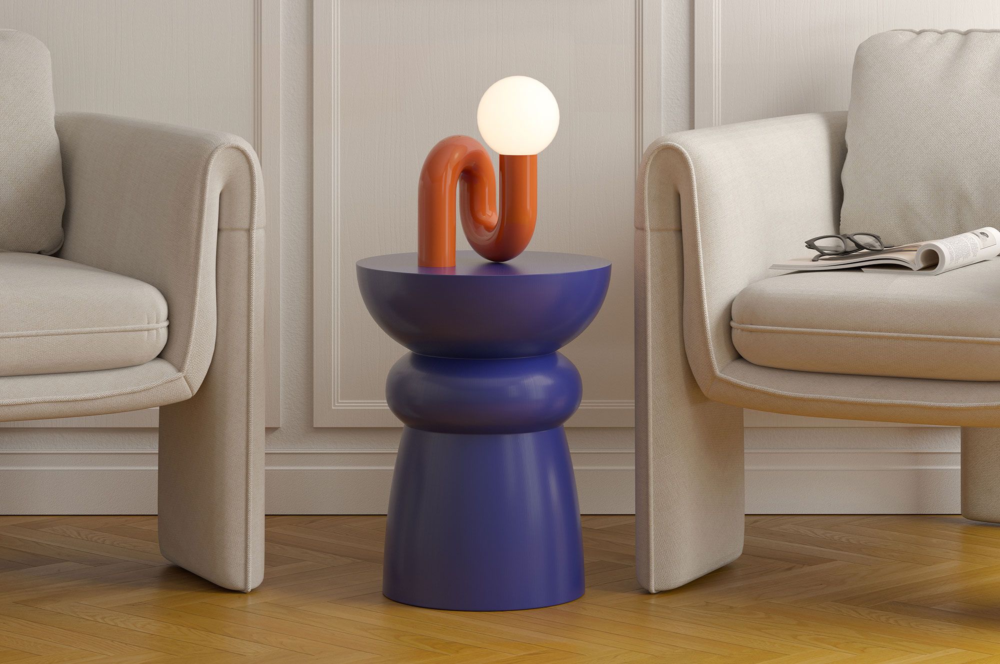 Dřevěný pomocný stůl FOLD SP5 Cobalt
