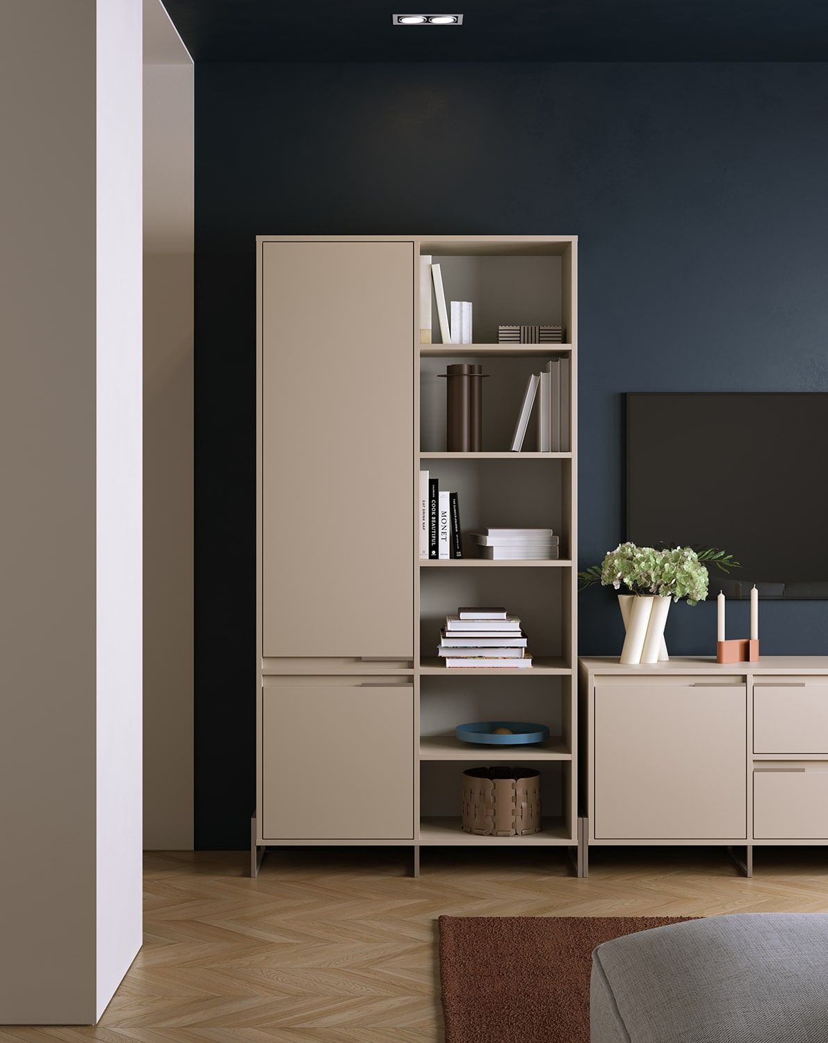 Šatní skříň INEA ISZ3
Barva: šampaňská béžová
Barva nohou a úchytek: Ocel Inea Cappuccino