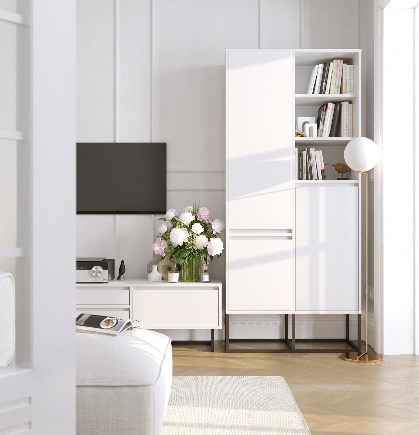 Šatní skříň ODIS SZO3
Barva: porcelánově bílá
Barva nohou: ocel ODIS černá