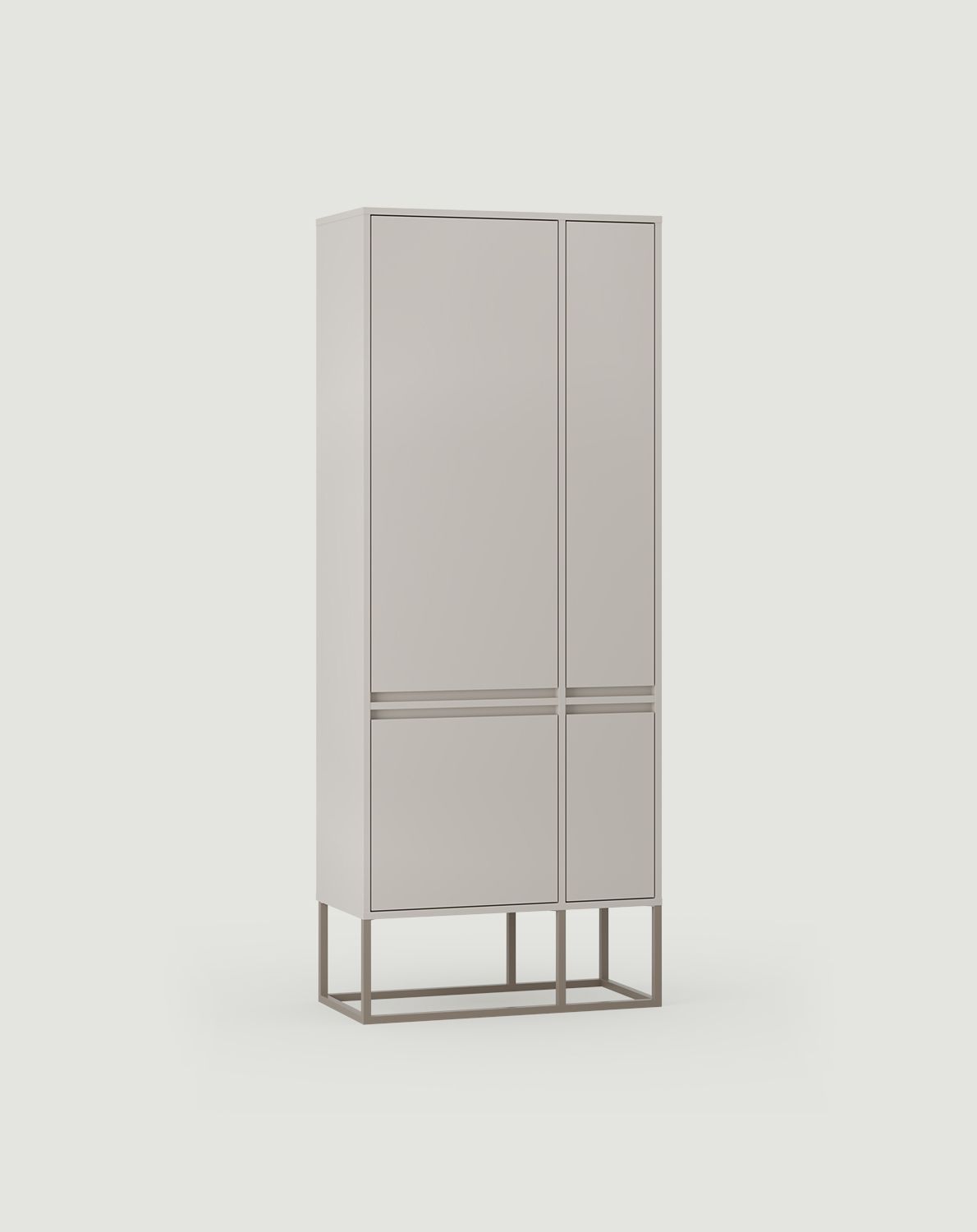 Asymetrický šatník ODIS SZOA1
Barva: Wrapping Cashmere
Barva nohou: ODIS Steel Grey Beige