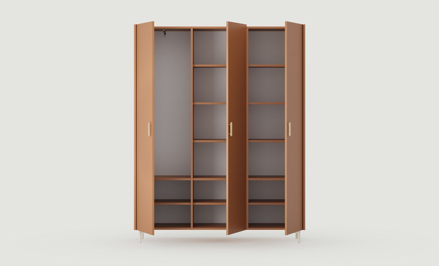 SKRA SKR53 šatní skříň
Barva: Sahara Deep
Horní úchytka: Cigar Oak
Spodní úchytka: Dubová klika
Noha: Mléčná dráha
