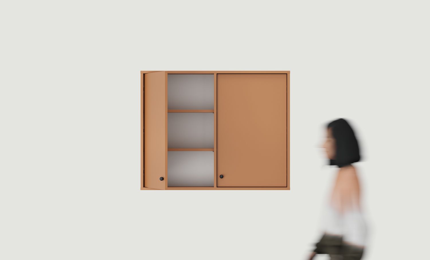 KABE WKL01 koupelnová nástěnná skříňka ve stylu JAPANI
Barva: Sahara Deep
Úchytka: Kulová rukojeť Black KD