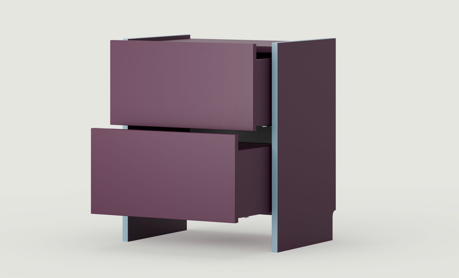 Noční skříňka ASKA ASK03
Barva: Plum Ruby
Dýha: Dove Blue
