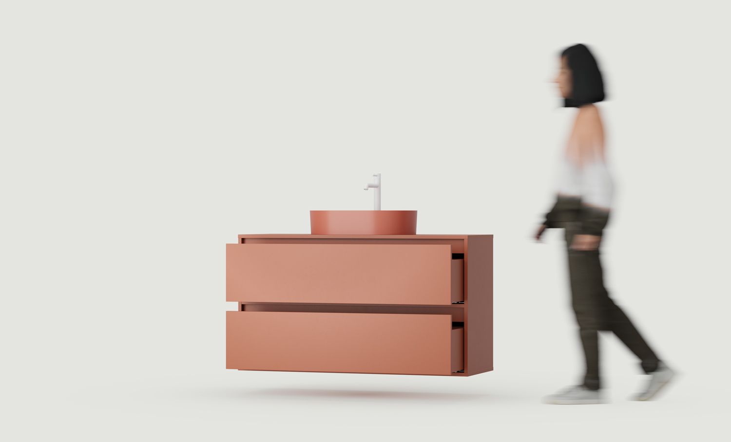 ODIS skříňka s umyvadlem OMNIRES nástěnná WOU02
Barva: ohnivá terakota
Umyvadlo: OVO M+ Terracotta OMNIRES
Vodovodní baterie: Bílá matná OMNIRES
Deska: bez desky