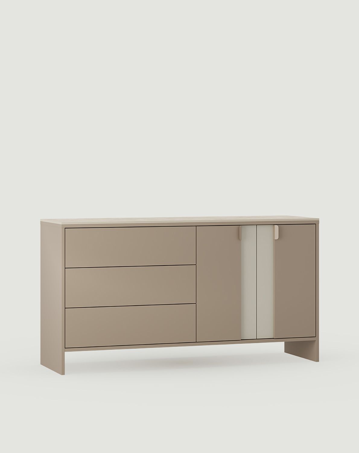 Skříňka pro dvě umyvadla LAYERS LAY75
Barva: Cappuccino
Barva druhé vrstvy čelního panelu: Milky Way
Rukojeť: LAYERS 110 Cappuccino
Deska stolu: Diamantově krémový sintr