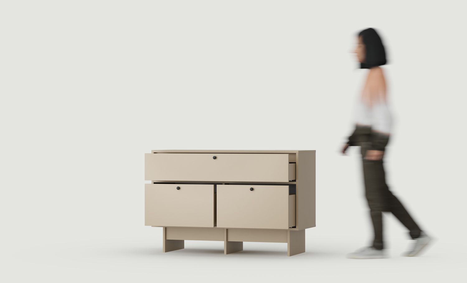 Skříňka pod umyvadlo KABE KU01B ve stylu JAPANDI
Barva: cappuccino
Úchytka: Kulová úchytka černá KD