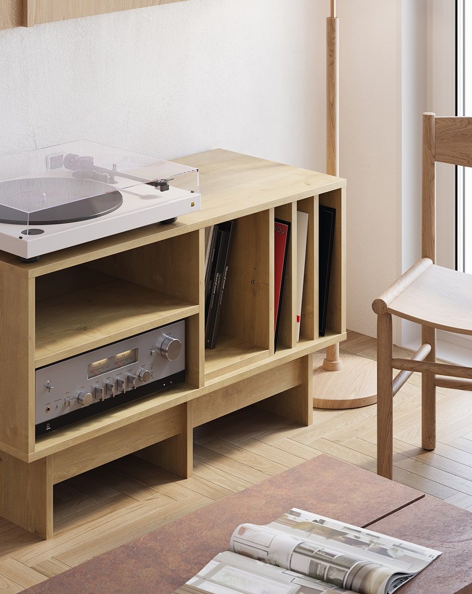 KABE KTV1W vinylová RTV skříňka ve stylu JAPANDI
Barva: dub Hamilton