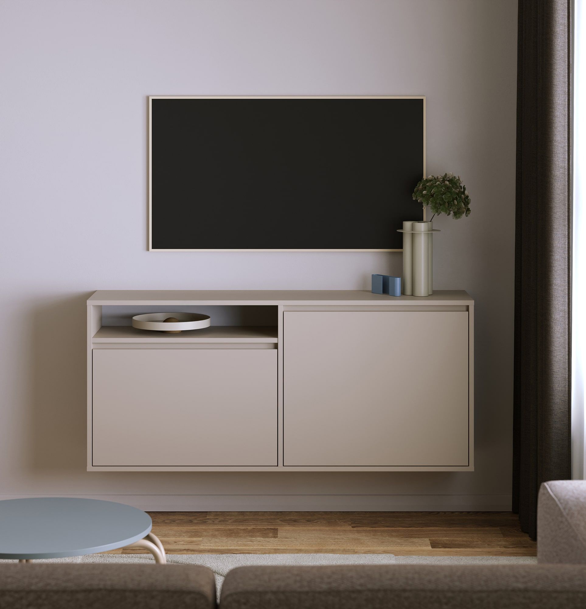 Nástěnná skříňka RTV UBBE WTV2
Barva: šampaňská béžová
                            