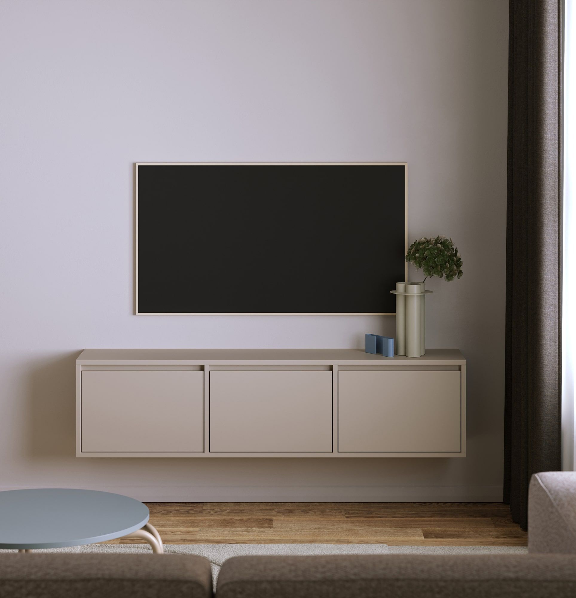 Nástěnná skříňka RTV UBBE WTV4K
Barva: šampaňská béžová
