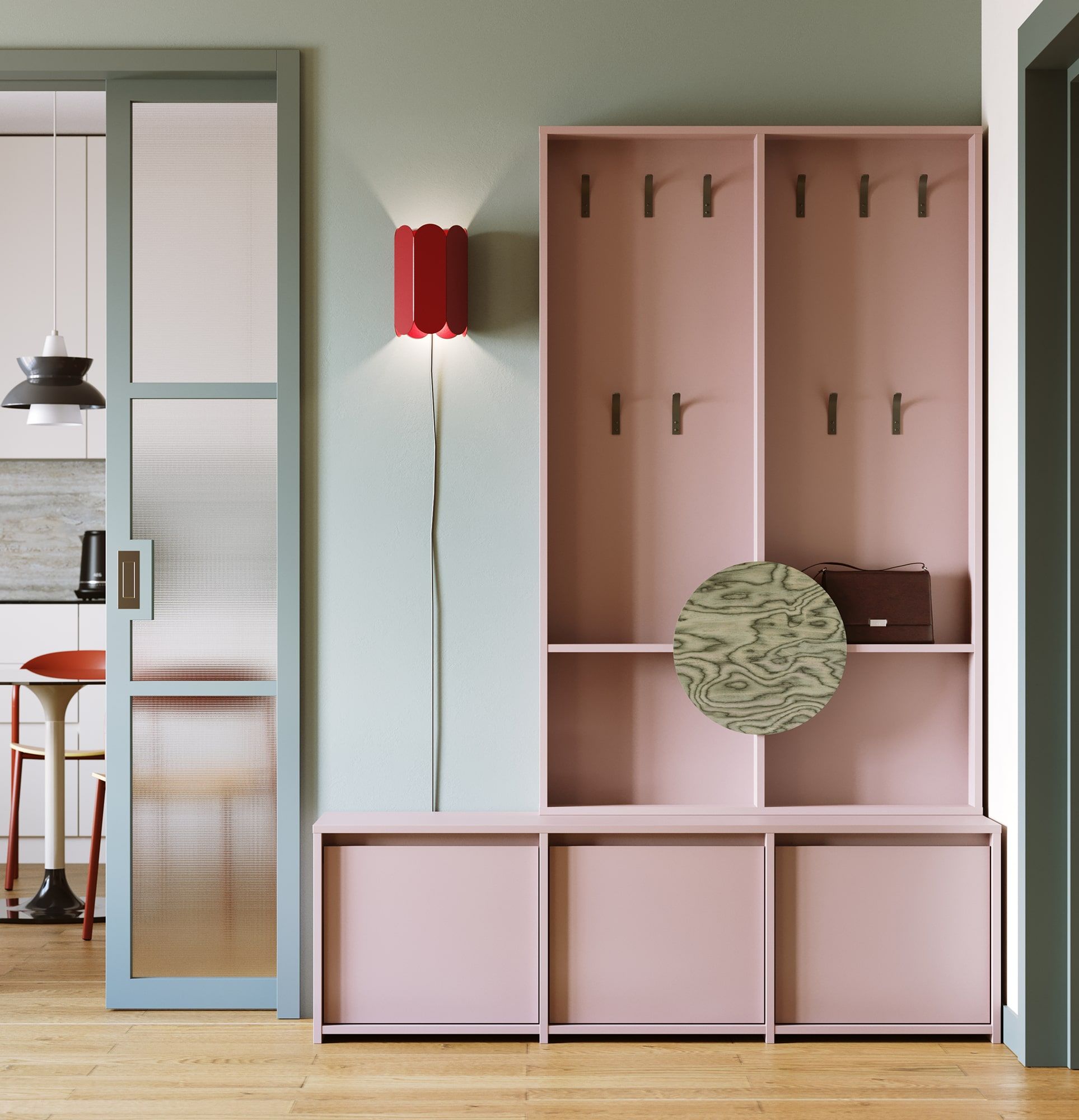 Vestavný závěs RAGNAR RA17
Barva: Antique Rose
Háčky: Ocelový oblouk Deep Basalt