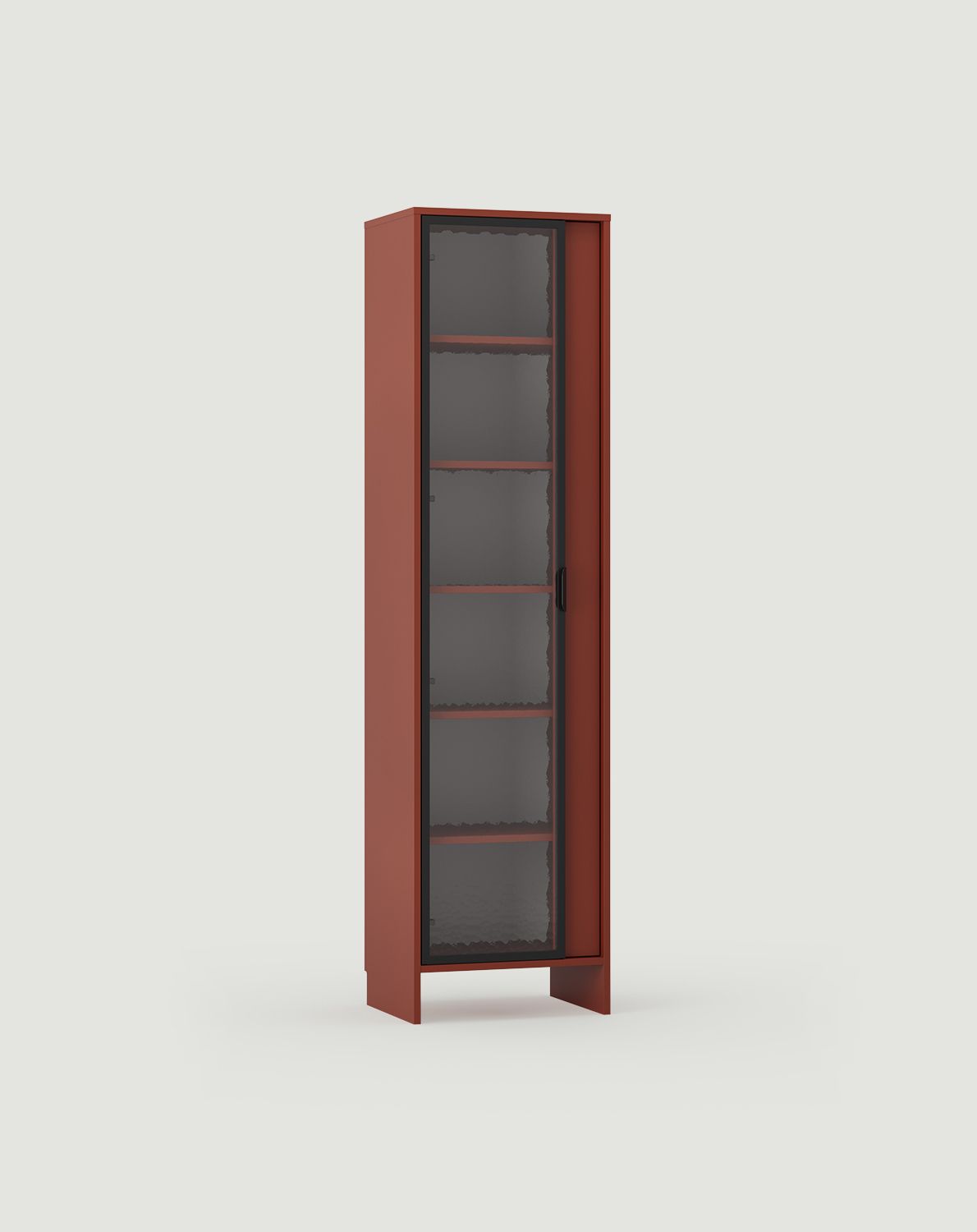 Skříň LAYERS LAY46
Barva: ohnivá terakota
Barva čelního panelu: Fiery Terracotta
Rukojeť: LAYERS 110 rukojeť Black Onyx
Typ skla: Ornamentální skleněné glazury