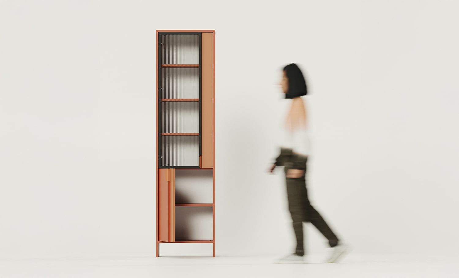 Vitrína LAYERS LAY48
Barva: ohnivá terakota
Barva druhé vrstvy čela: Sahara Deep
Rukojeť: LAYERS 110 Rukojeť Fire Terracotta
Typ skla: Žlábkované ornamentální sklo